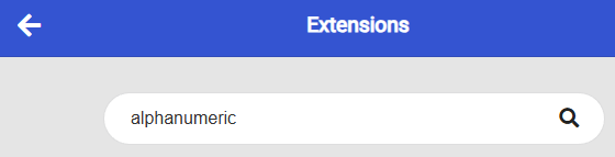 Extensions search