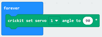 crickit set servo in forever