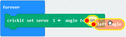 left angle inserted