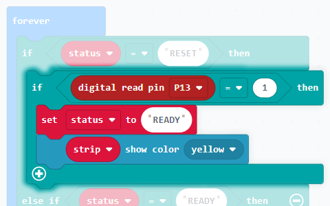 Code forever reset to ready